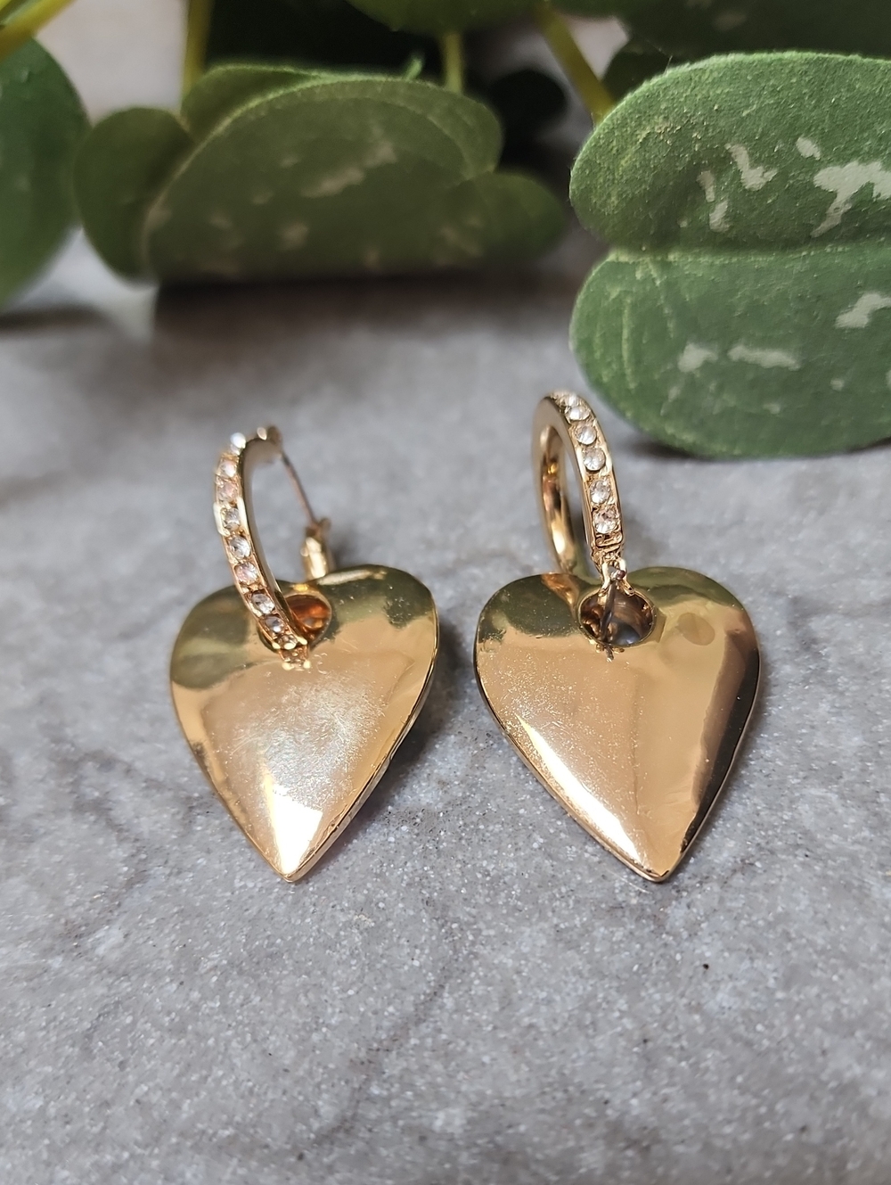 Gold Heart Earrings